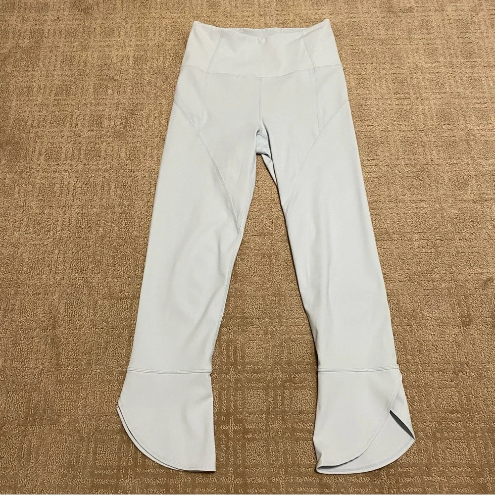 {Free People Movement} High Rise Legging Sanctuary Ruffle Cuff | Pale Blue - S